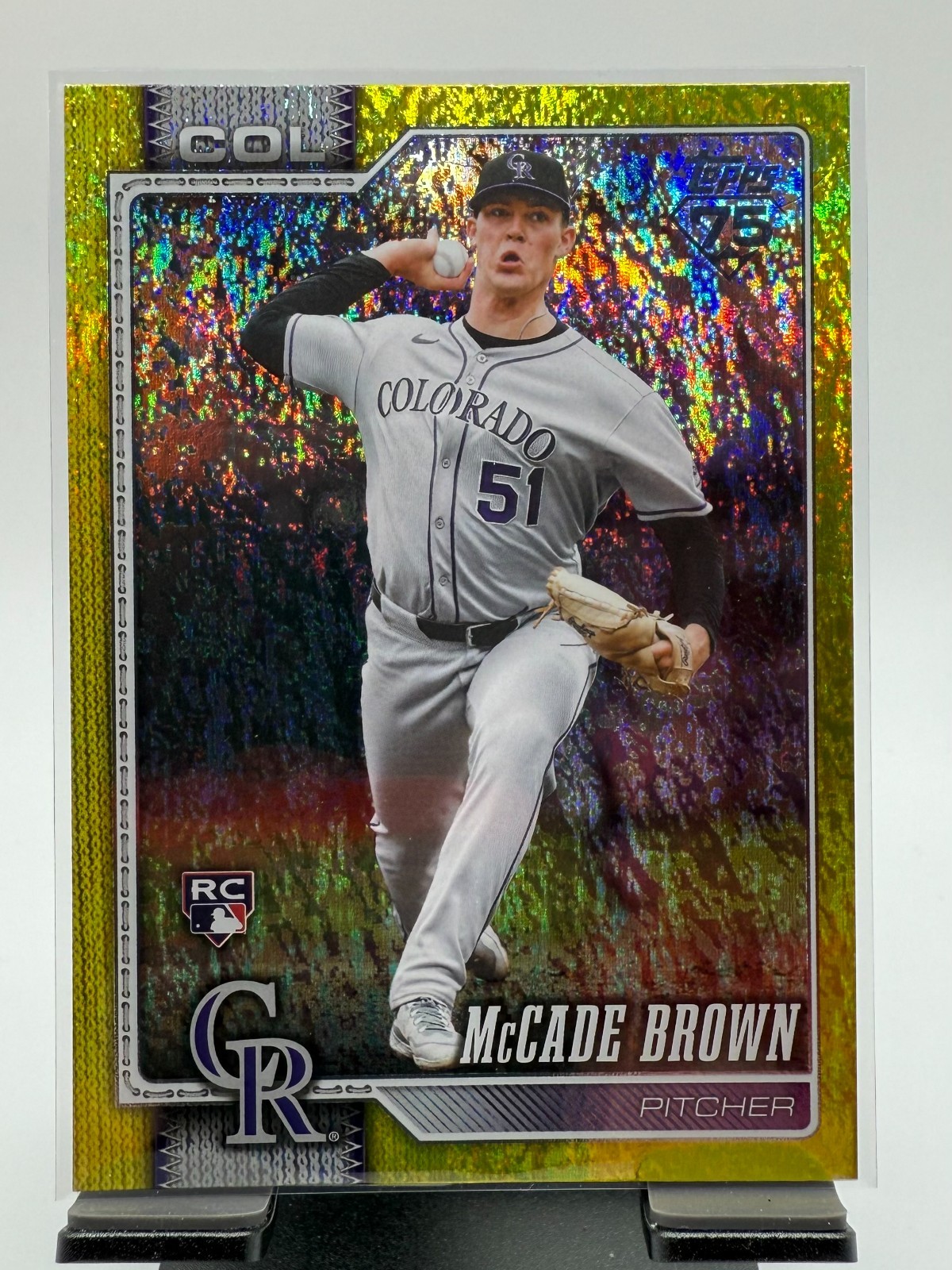 2026 Topps Series 2 #595 RC McCade Brown Yellow Holo Foil /399 Rockies