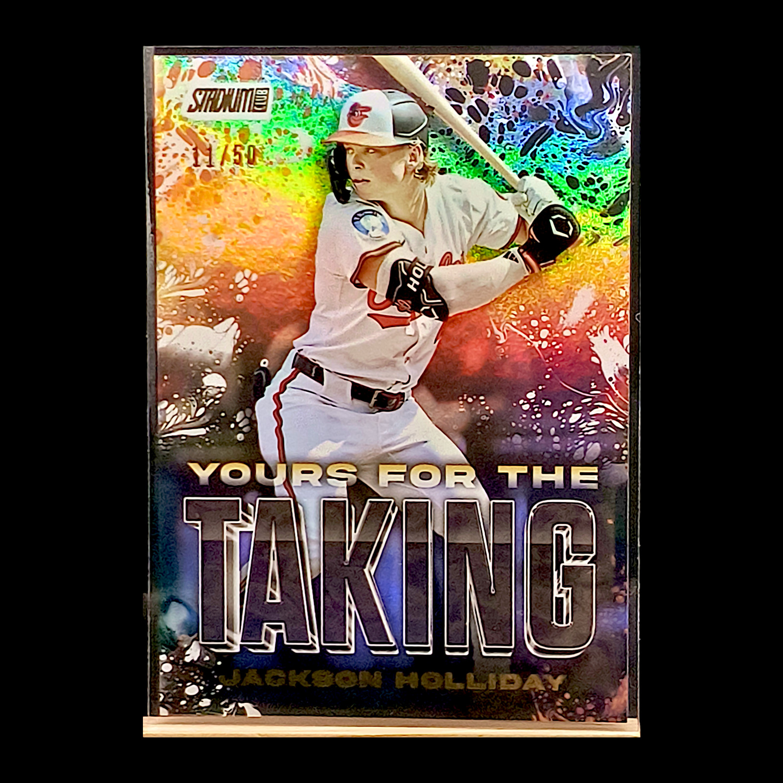 2025 Topps Stadium Club Jackson Holliday Yours for the Taking Gold Orioles 11/50