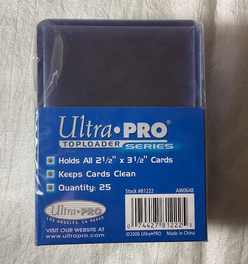 Ultra PRO 3″ x 4″ Regular Toploader – 25 Pack SEALED Free Shipping