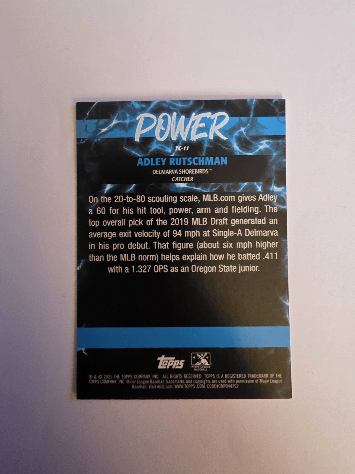 2021 Topps Pro Debut – The Cogeneration Adley Rutschman #TC-11 (RC)
