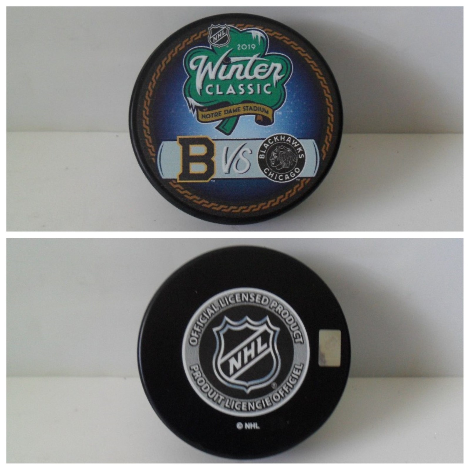 2019 NHL Winter Classic Puck – Boston Bruins vs Chicago Blackhawks – BRAND NEW