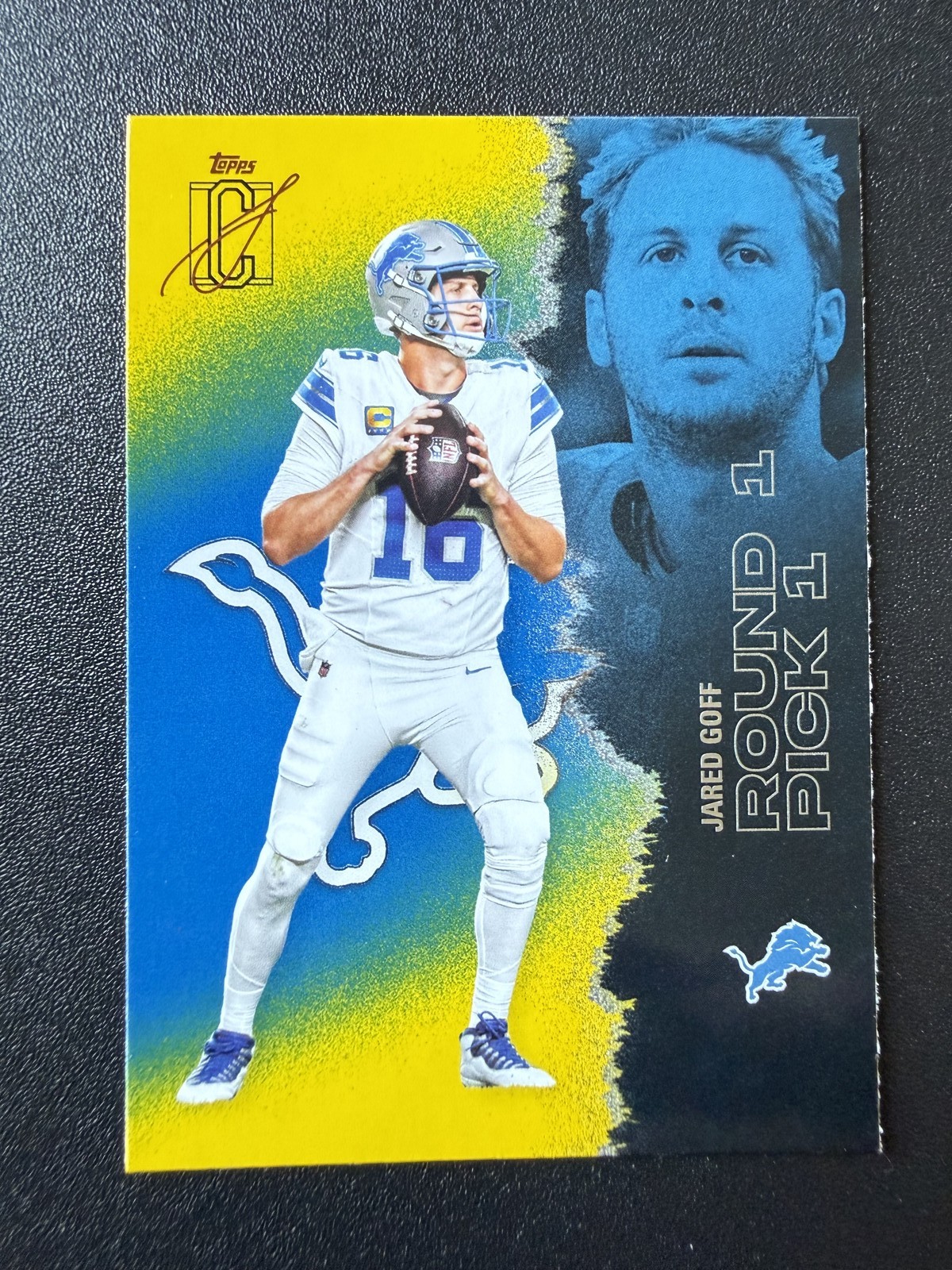 2025 Topps Signature Class #58 Jared Goff Blue & Yellow