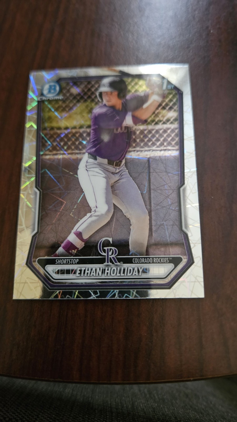 2026 Bowman #BCP-1 Ethan Holliday Chrome Prospects Lazer Refractor