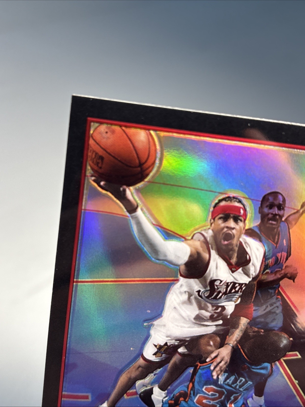 2003-04 Topps Chrome 🏀 – Allen Iverson #3 Black Refractor #d 447/500 – 76ers