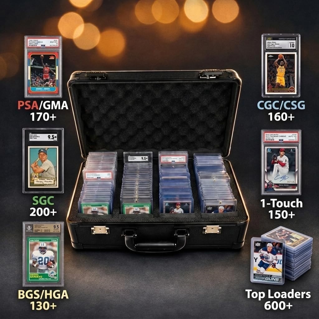 Combination Lock TCG Storage Case For Graded Slabs/Toploaders/Magnetic Holders
