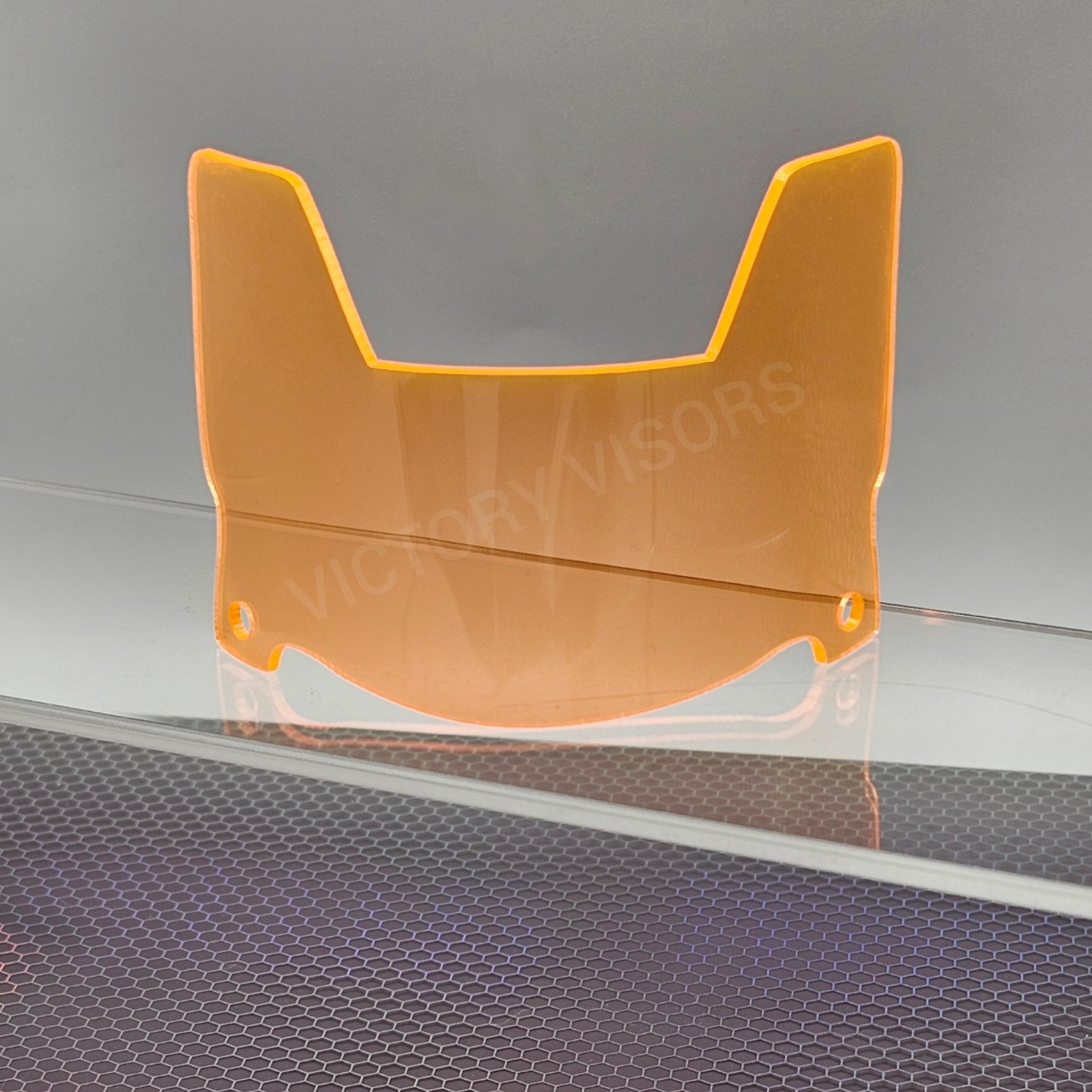 Transparent Orange (Vols) Mini Football Helmet Visor Eye Shield w/UA Clips.