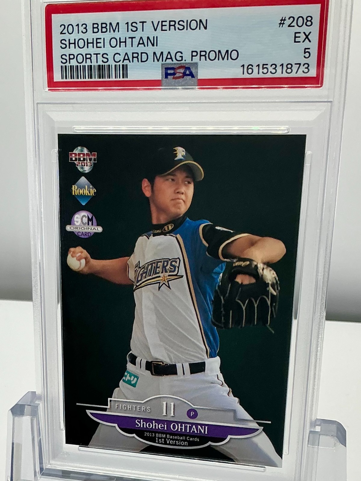 SHOHEI OHTANI 2013BBM 1ST VERSION SPORTS CARD MAG PROMO#208 PSA5!POP7!(RC)