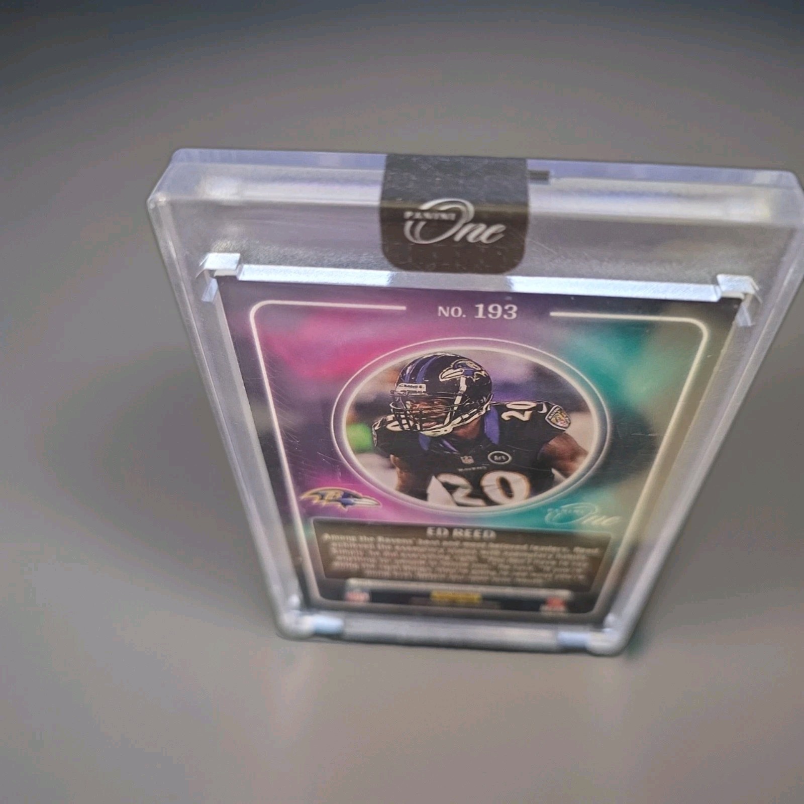 Ed Reed 2023 Panini One Presenting Red Parallel Auto Ravens /25 SSP