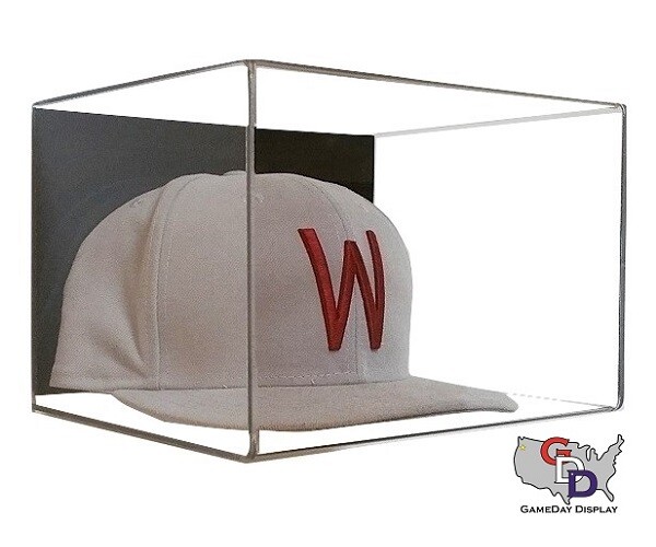 UV Protecting Acrylic wall mount hat display case by GameDay Display