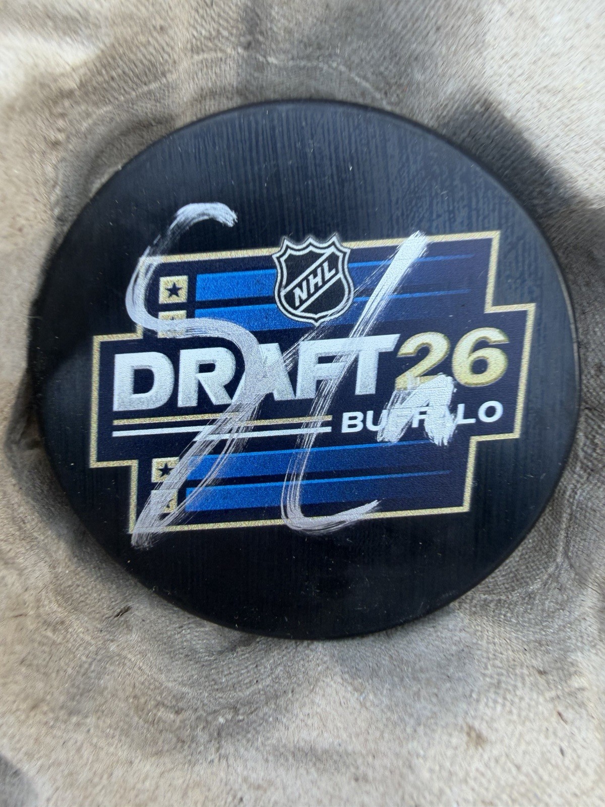 Ivar Stenberg 2026 NHL Draft Prospect Sweden Autograph Signed Hockey Puck