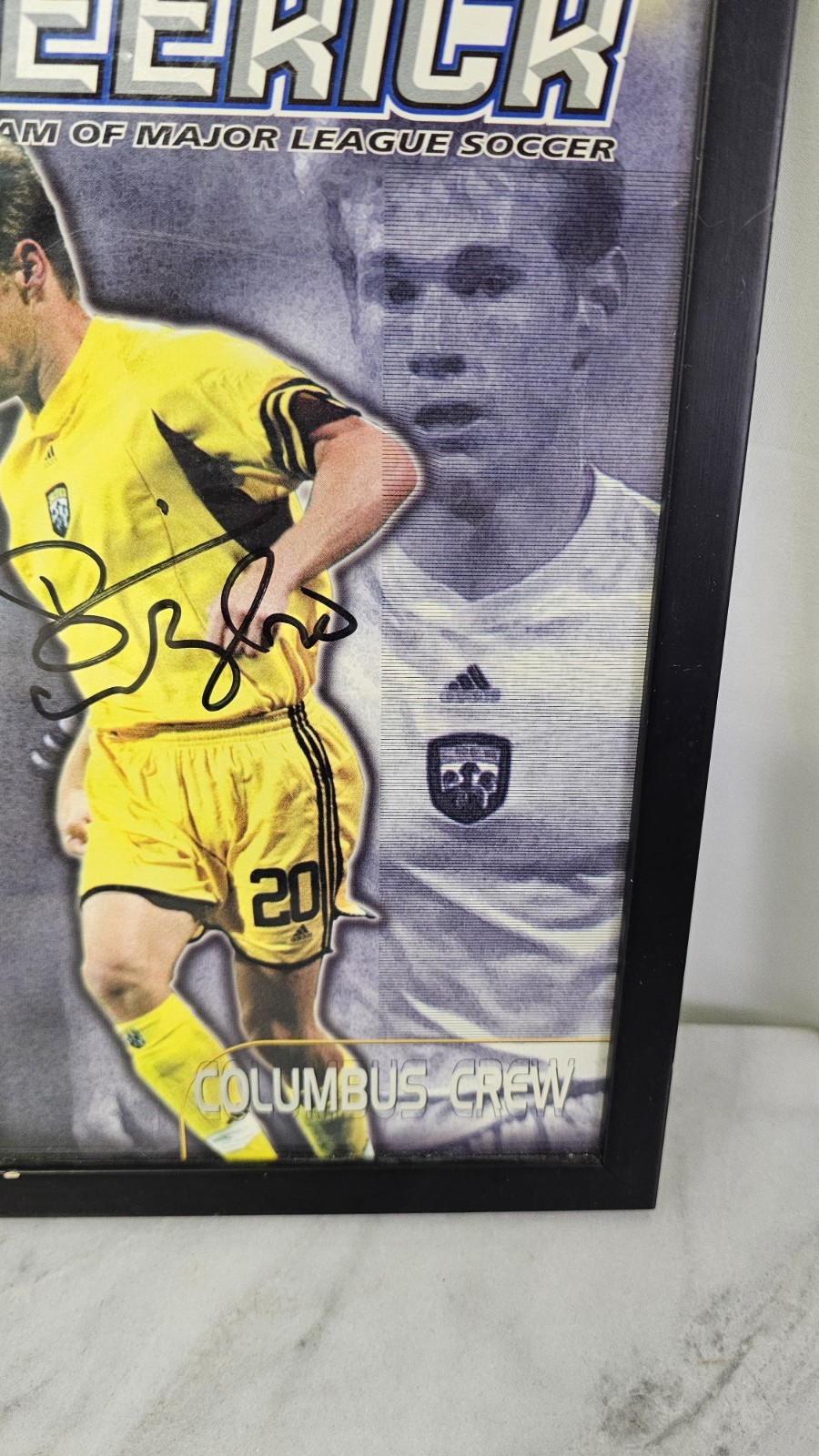 Brian Mcbride Signed Vintage Circa 2001 Free Kick League Logo Soccer Program