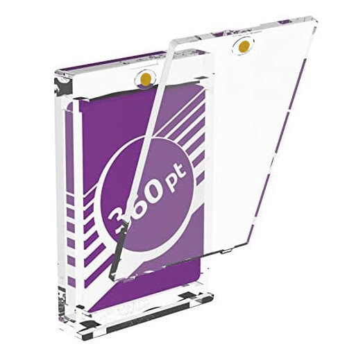 5Pack Magnetic Trading Sports Card Holders 360Pt One-Touch UV Protection Case US