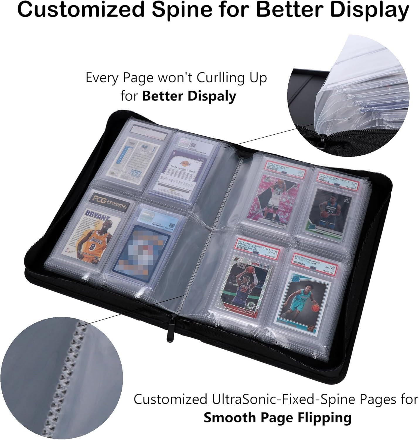 Psa-Sized Slab Binder, Graded Card Binder Fit 40 PSA Slabs Includes 40 Psa-Sized