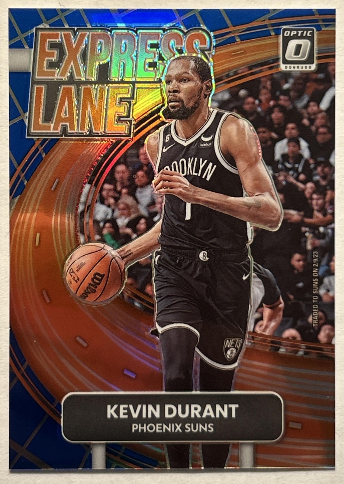 2022-23 Panini Donruss Optic #25 Express Lane Blue /85 Kevin Durant