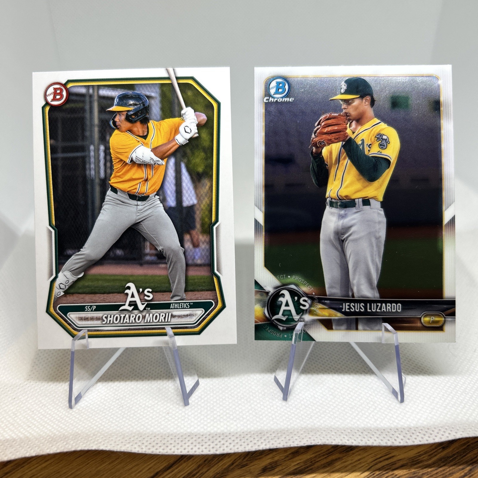 2018 Bowman Chrome Prospect Jesus Luzardo 2026 Bowman Shotaro Morii D420
