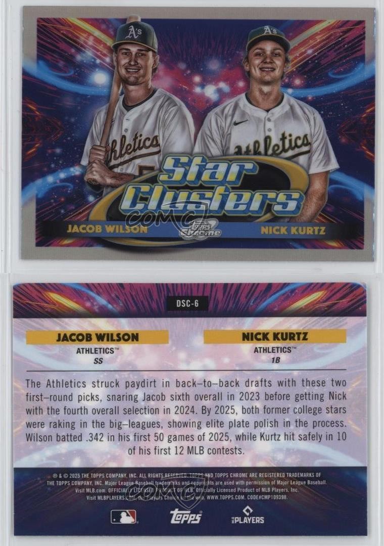 2025 Topps Cosmic Chrome Star Clusters Nick Kurtz Jacob Wilson #DSC-6 1t2r