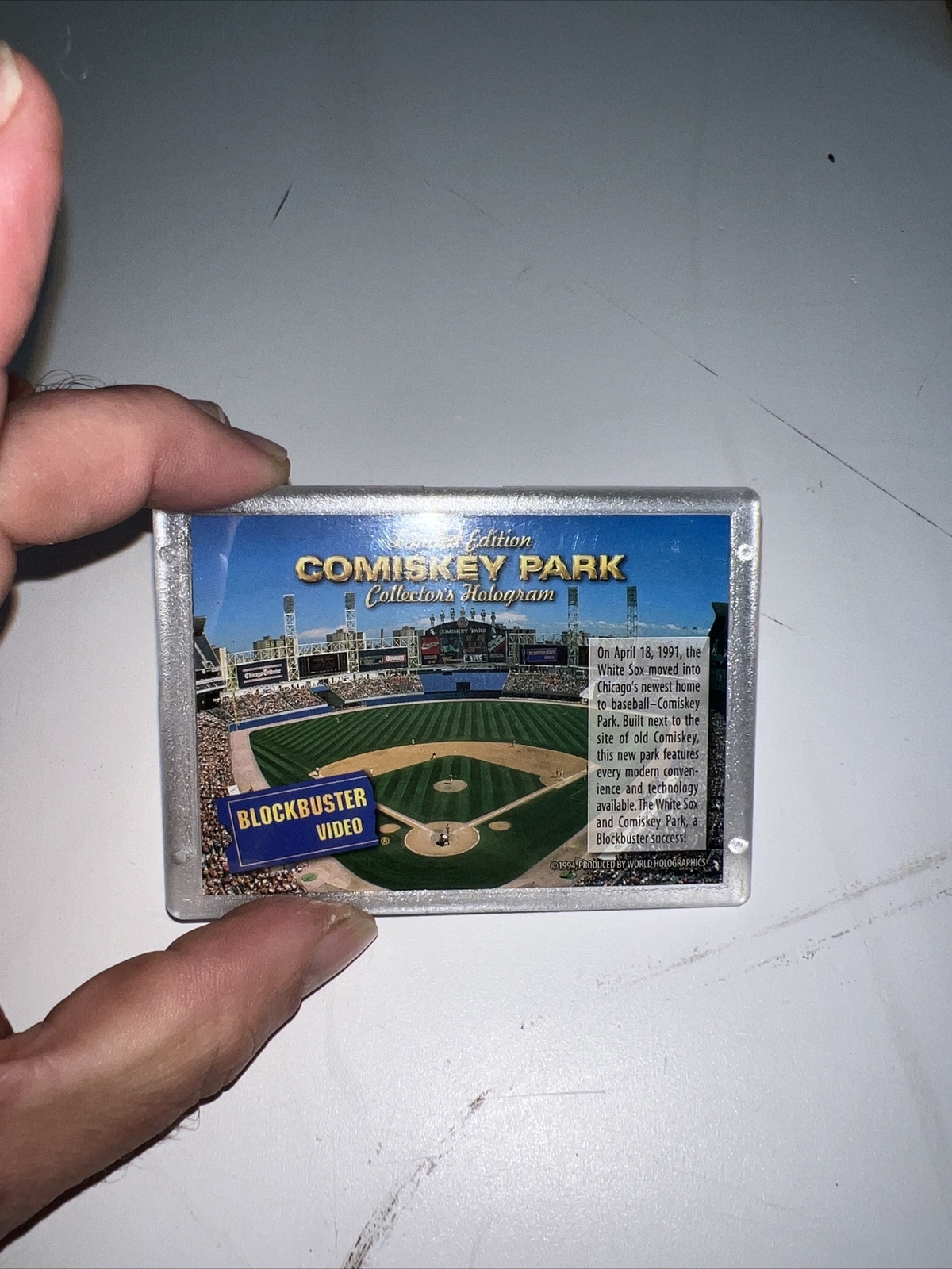 1994 BLOCKBUSTER VIDEO COMISKEY PARK HOLOGRAM NM B-97