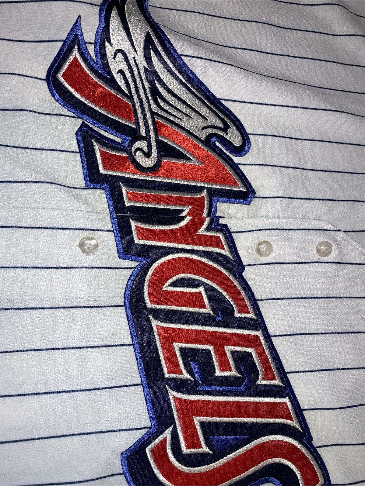 Anaheim Angels Russell Athletic Jersey White Men Xxl Pinstripe Clean Vintage 90s