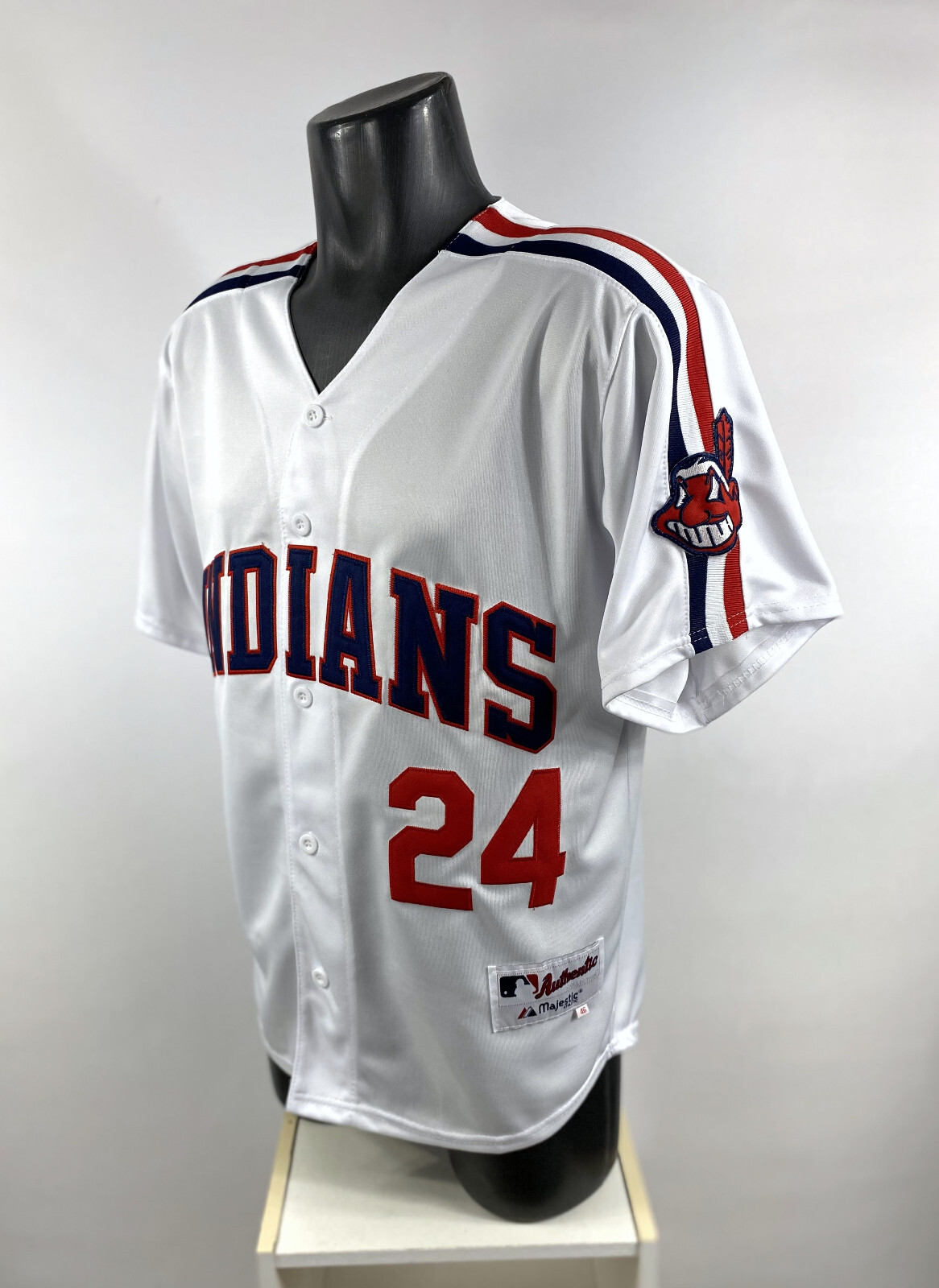 CLEVELAND INDIANS #7 TAYLOR or #24 DORN Button Down Jersey Sewn Letters Numbers