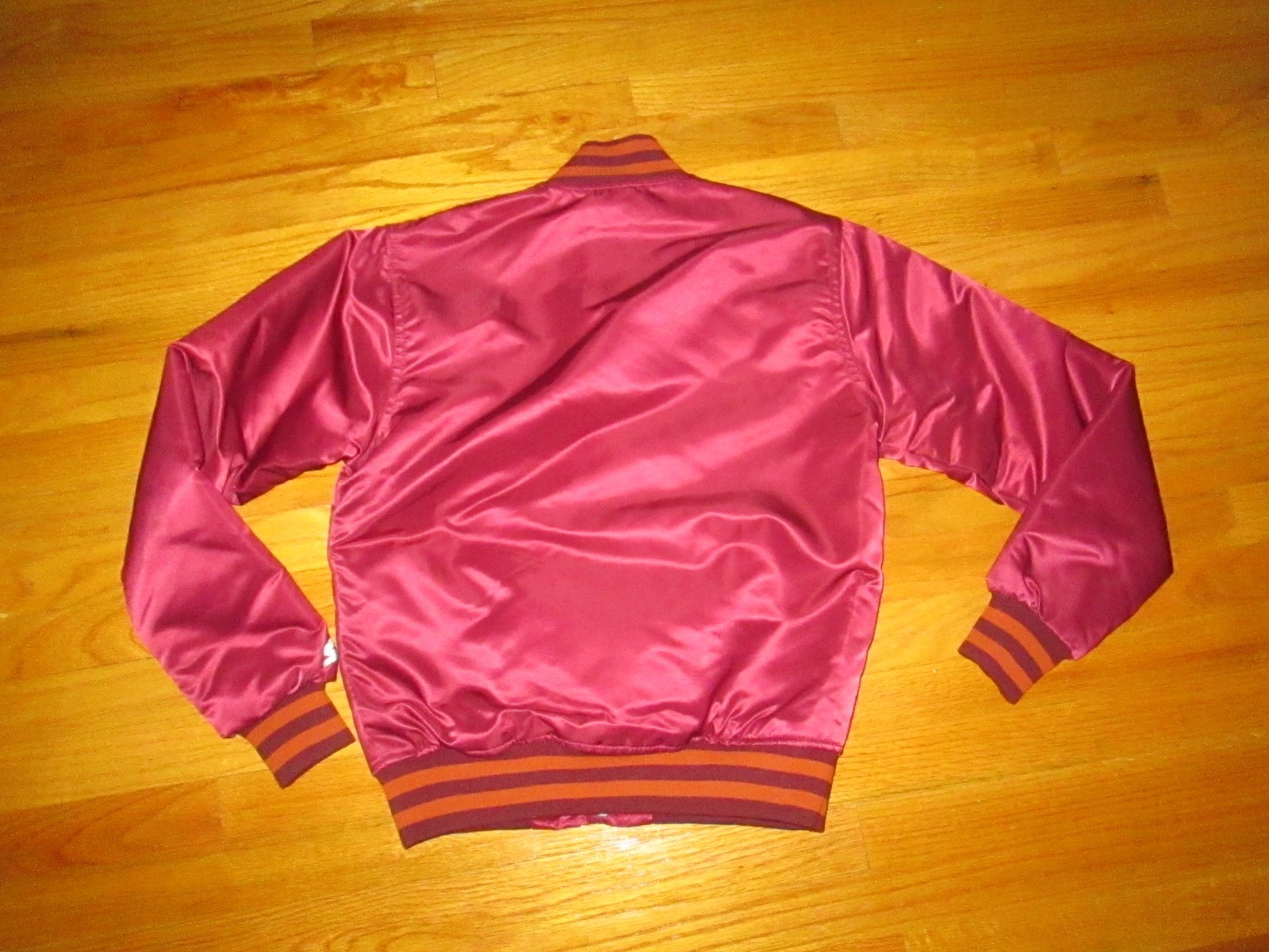 MADE IN USA Vtg 80s Virginia Tech Hokies 1st Gen Satin Starter Jacket Small GUC