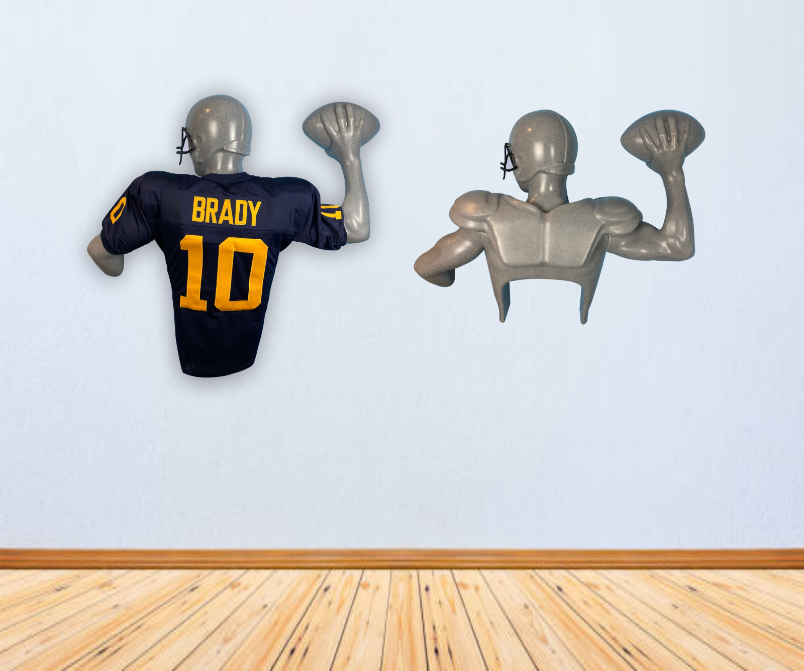Premium Football Display, Wall Hanging Statue Display, Jersey Frame Alternative