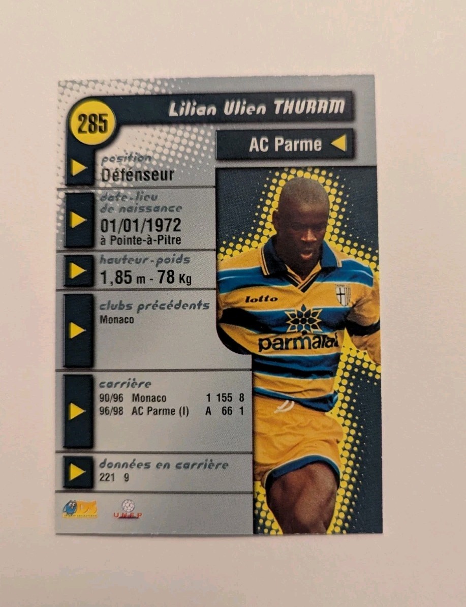 Lilian Thuram 1998-99 DS France Foot 99 #285 Gold Super ⭐ Not Panini Rare