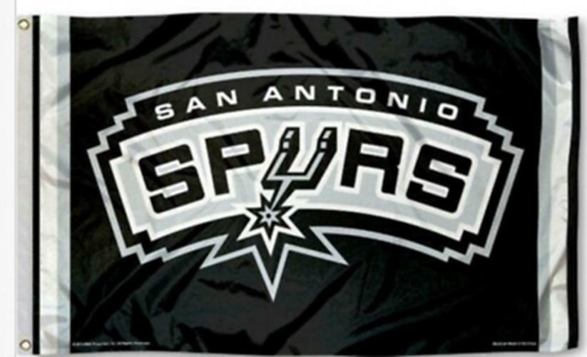 Spurs FLAG 3X5 Man Cave Flag San Antonio Banner American Basketball New USA
