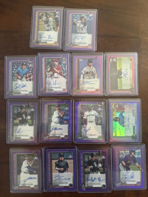 2025 Topps Pro Debut LOT OF 140 AUTOS! FUTURE STARS! ORANGE!GOLD! RED! BLACK!