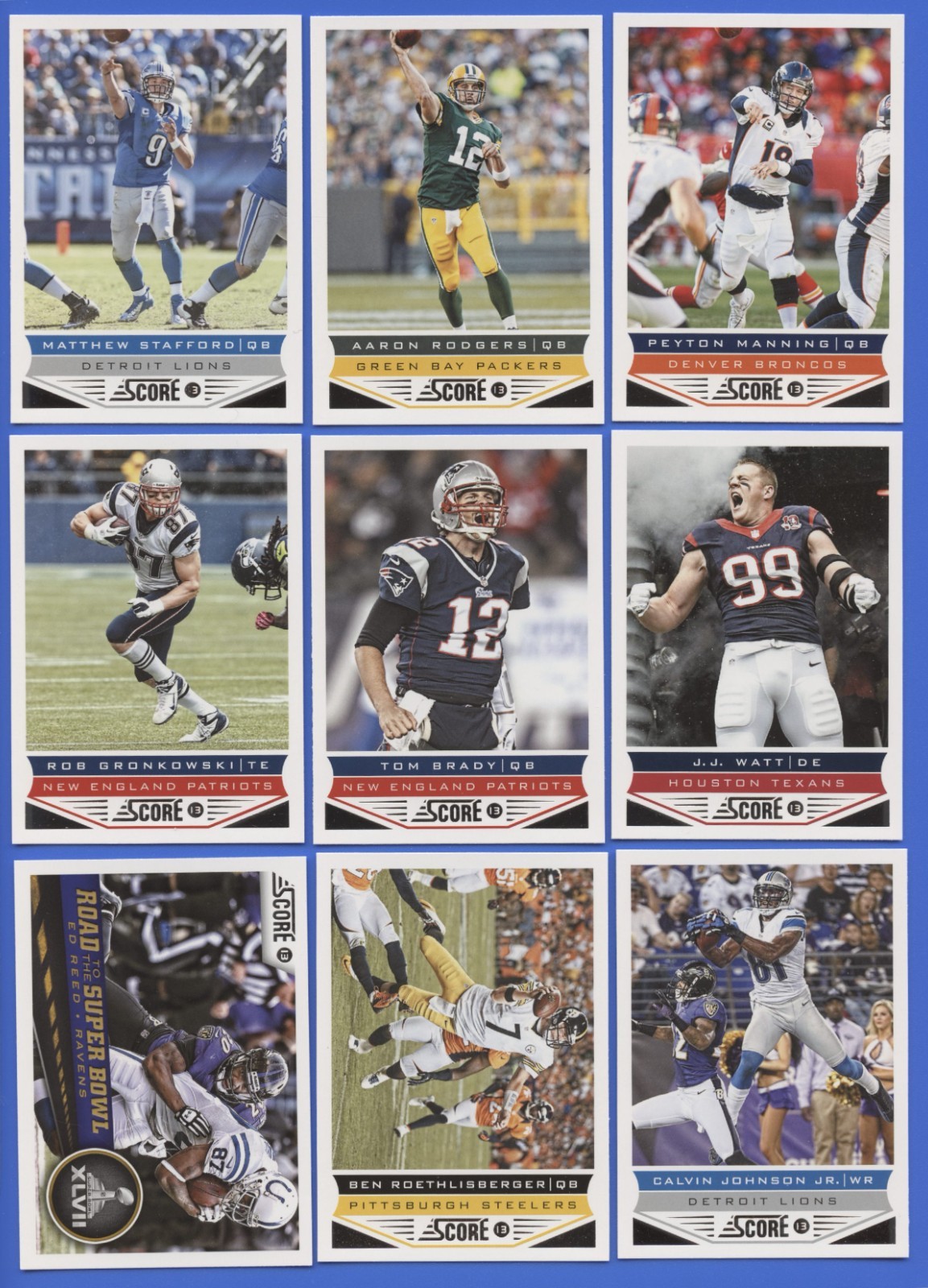 2013 Score Football Complete Set 1-440 Brady Rodgers Hopkins Allen Kelce Rookie