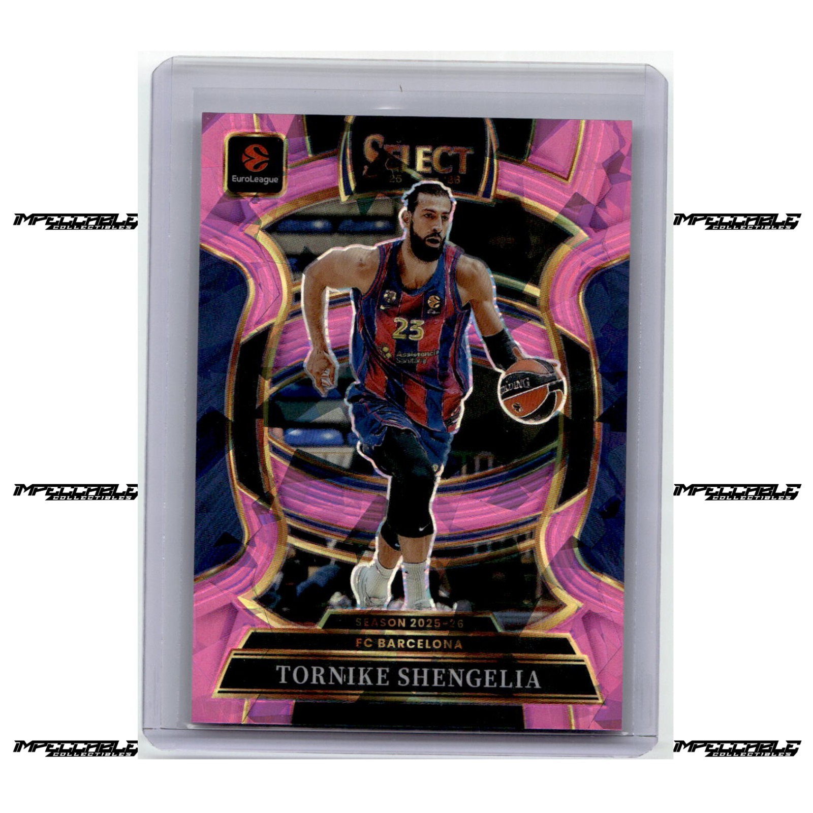 2025-26 Panini Select EuroLeague – Pink Ice Prizm #62 Tornike Shengelia /25
