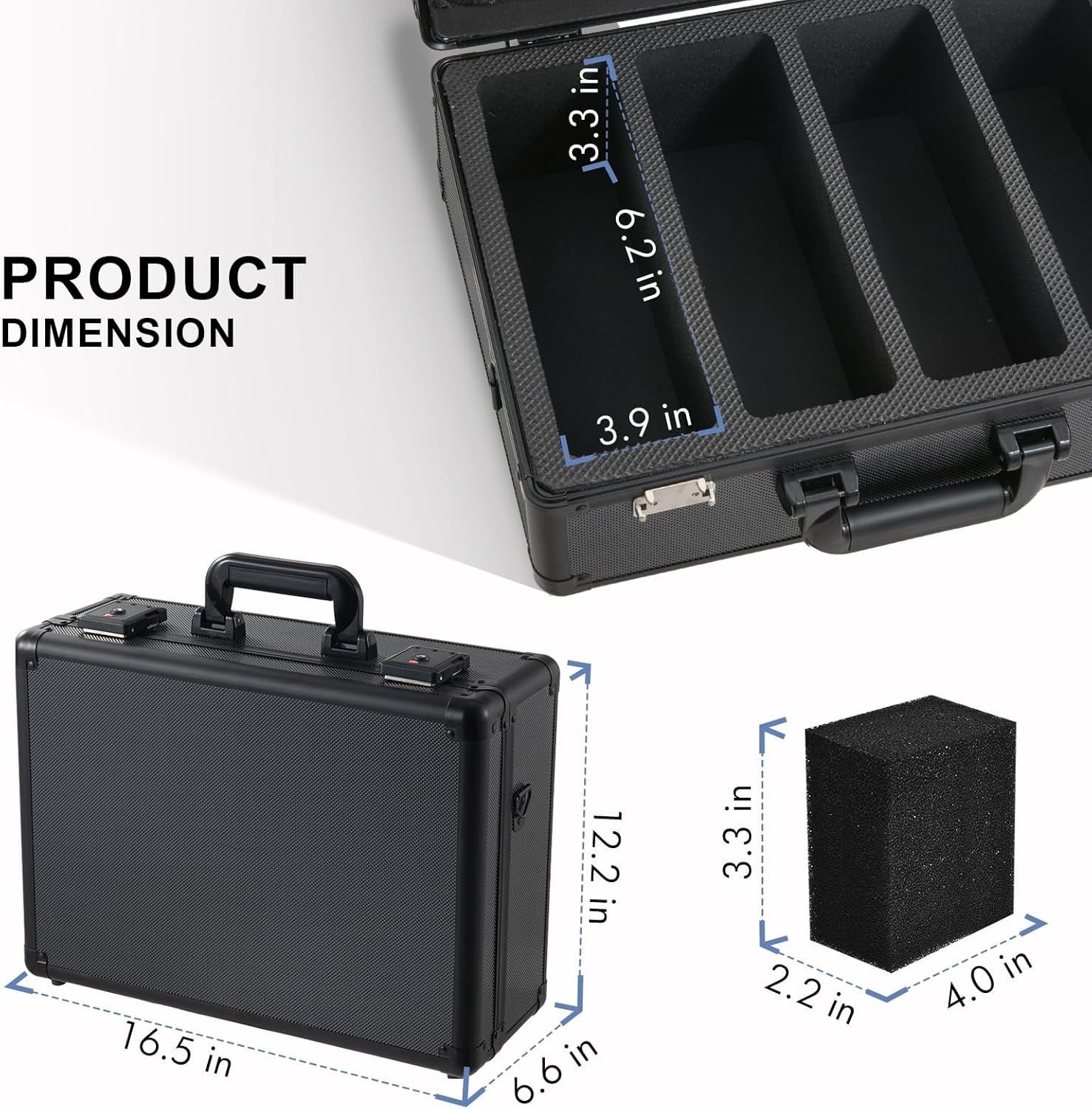Combination Lock TCG Storage Case For Graded Slabs/Toploaders/Magnetic Holders