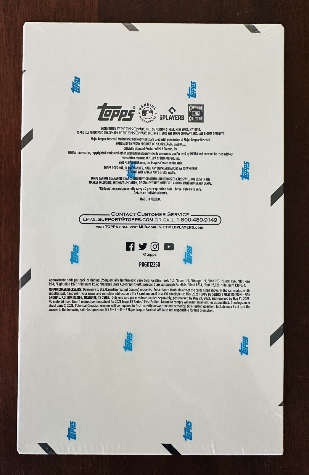 2023 Topps Series 1 1st EDITION Hobby Box Factory Sealed 24 Packs 1 Color/Pack