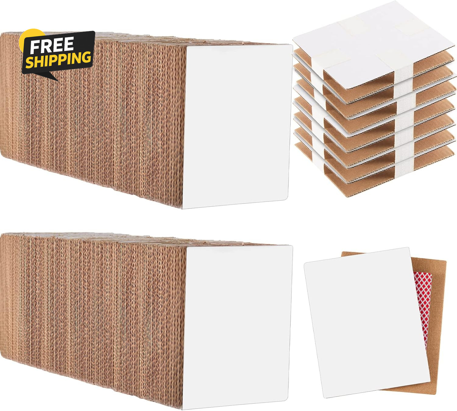 200 Pcs Trading Card Shipping Protectors 4 X 6 Inches Corrugated Sheets