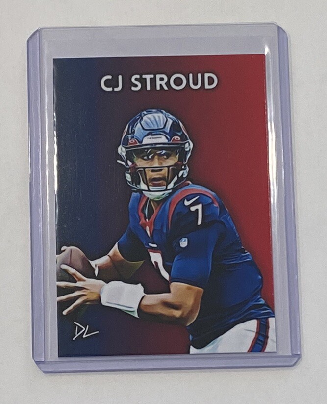 CJ Stroud Limited Edition Artist Signed “Houston Texans” Trading Card 10/10