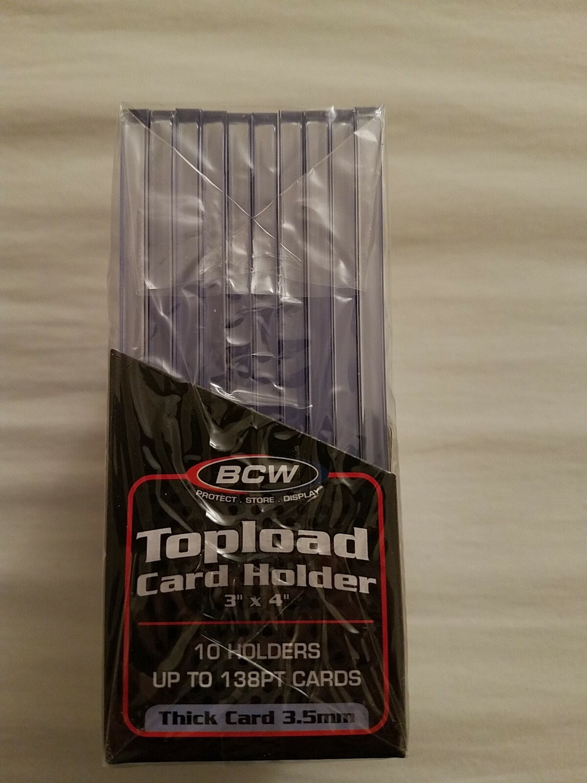 1 (10 Pack) BCW Thick 138pt Toploader Card Holder 3.5 mm