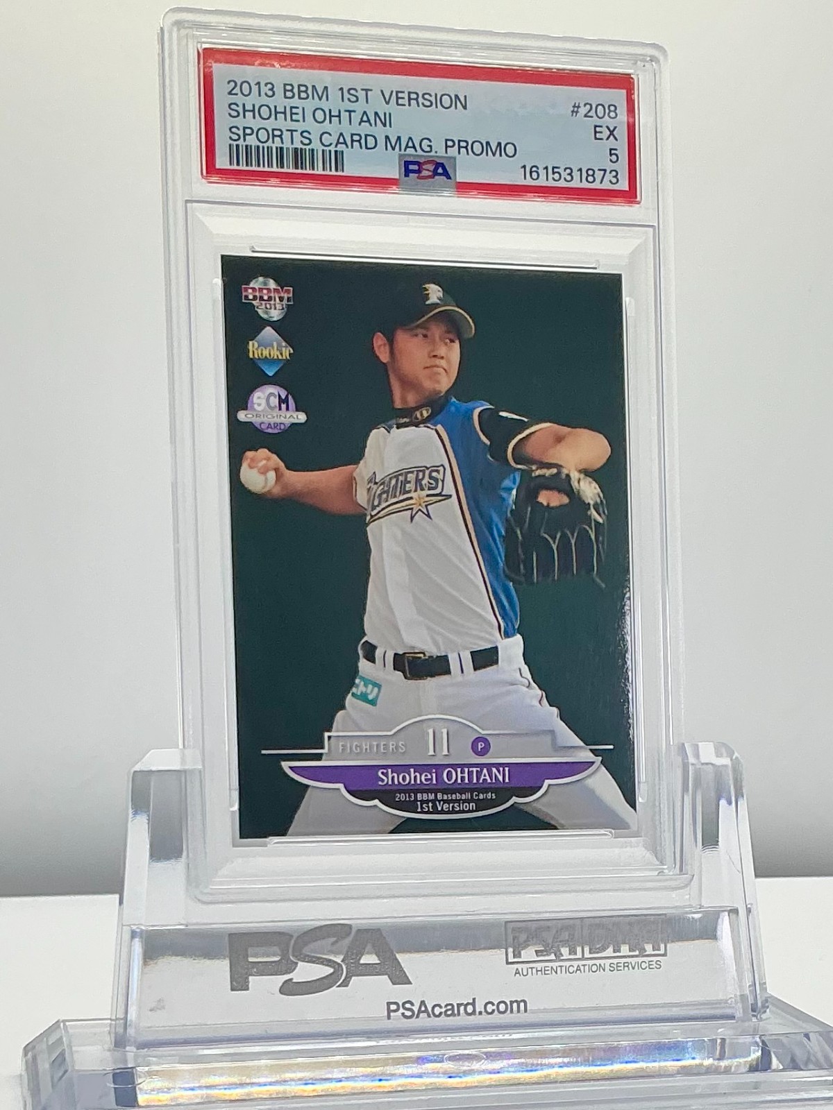 SHOHEI OHTANI 2013BBM 1ST VERSION SPORTS CARD MAG PROMO#208 PSA5!POP7!(RC)