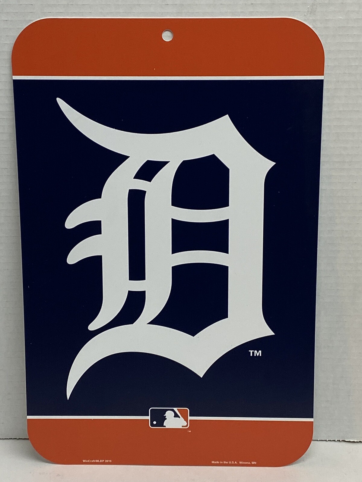 MLB Detroit Tigers Baseball Team Logo Sign 10.5”x16.5” WinCraft Made-In-USA