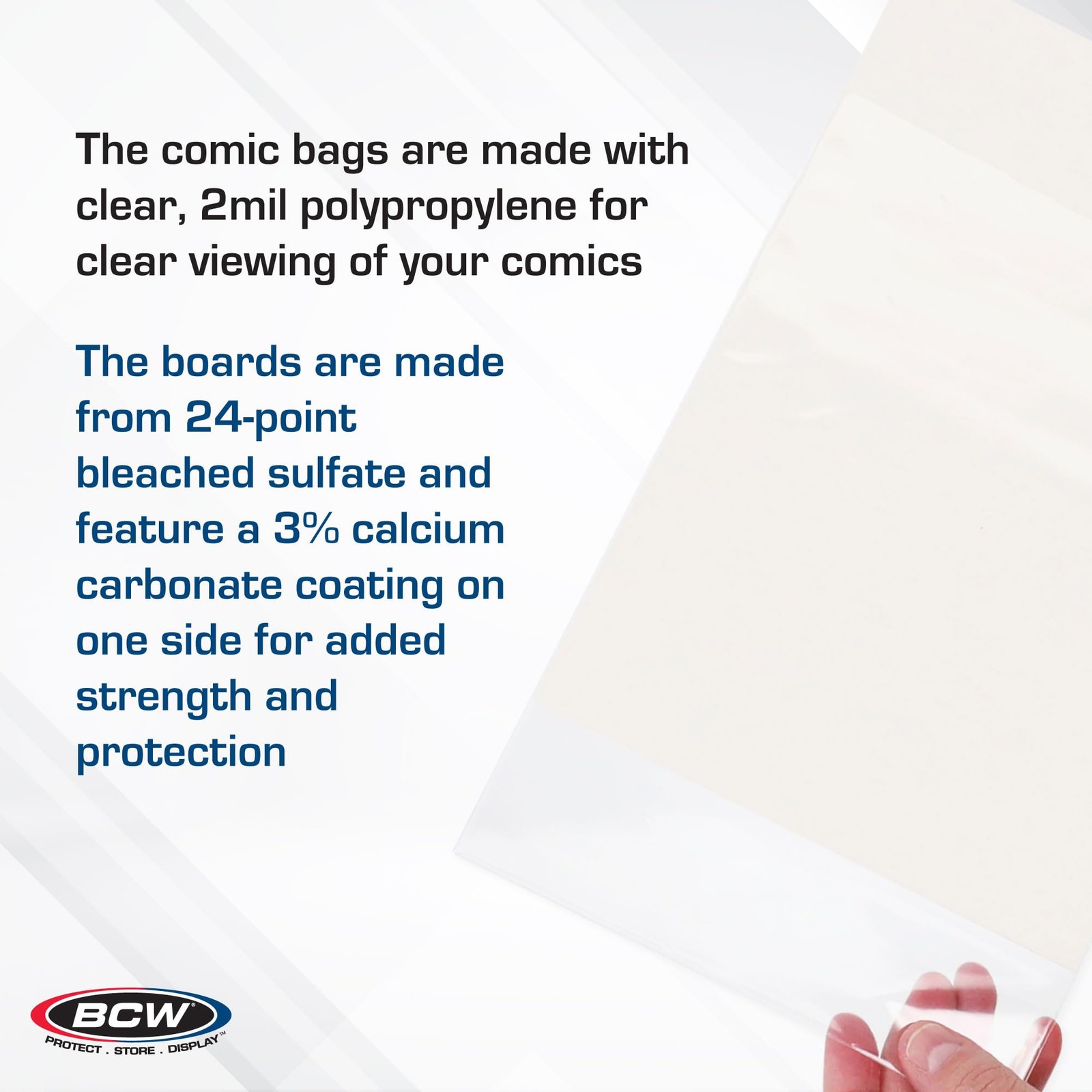 BCW Golden Age Comic Bags and Backing Boards – 100 ct