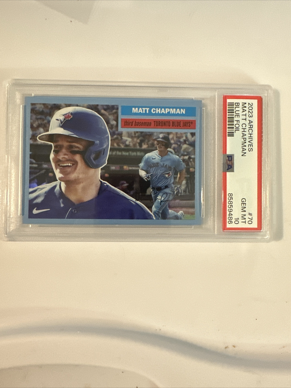 2023 Topps Archives Blue Foil /25 #70 PSA 10 Gem Mint Blue Jays Giants