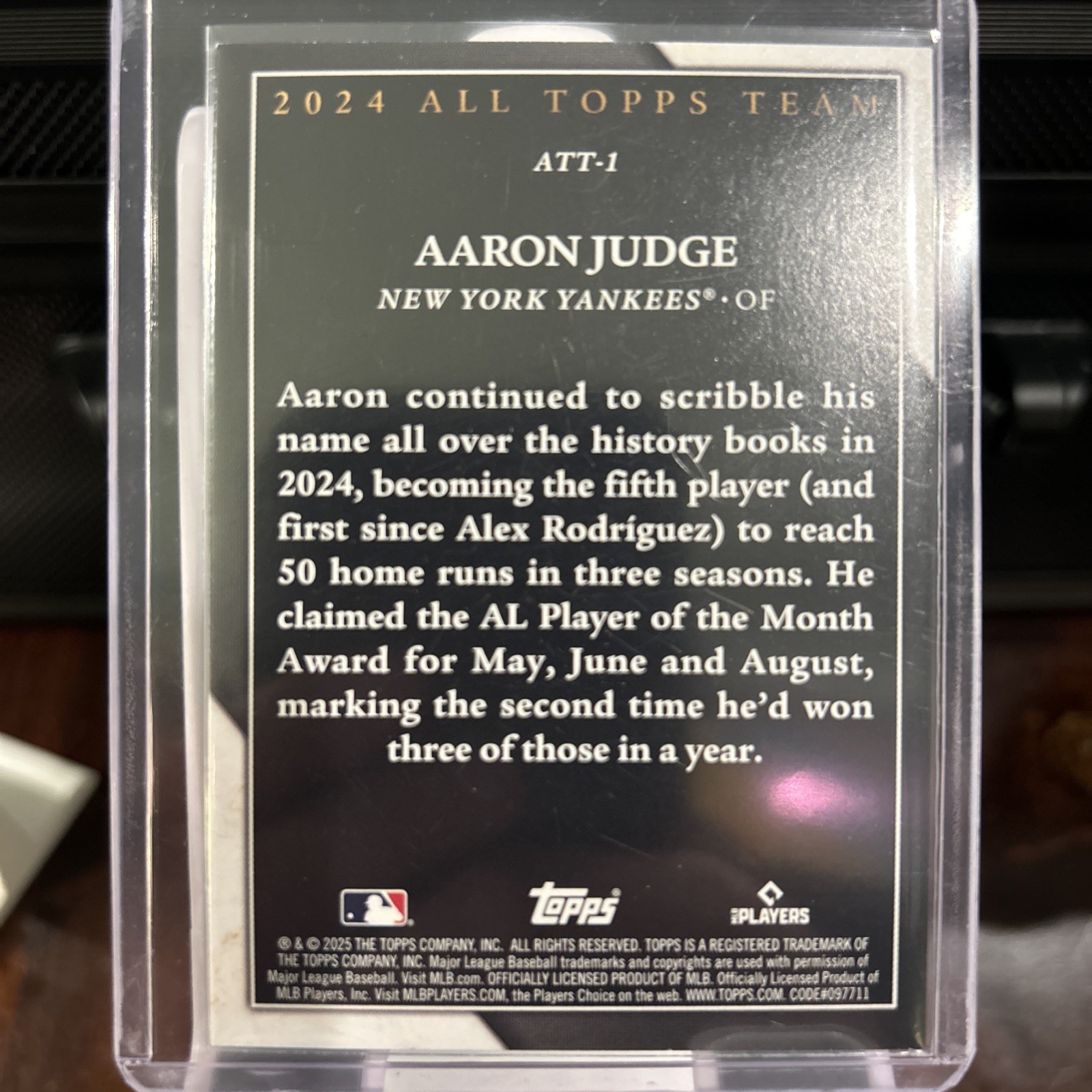 2025 Topps Series 1 – 2024 All-Topps Team Aaron Judge #ATT-1 Pink Foil