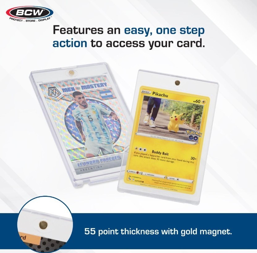 5 BCW Card Holder Magnetic Slab One-Touch Baseball Football Auto Relic Cards UV+