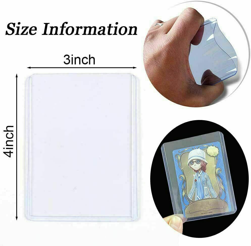 Clear Top loaders Card Sleeves Holders Hard Standard 3×4 25,50,100,200,500,1000