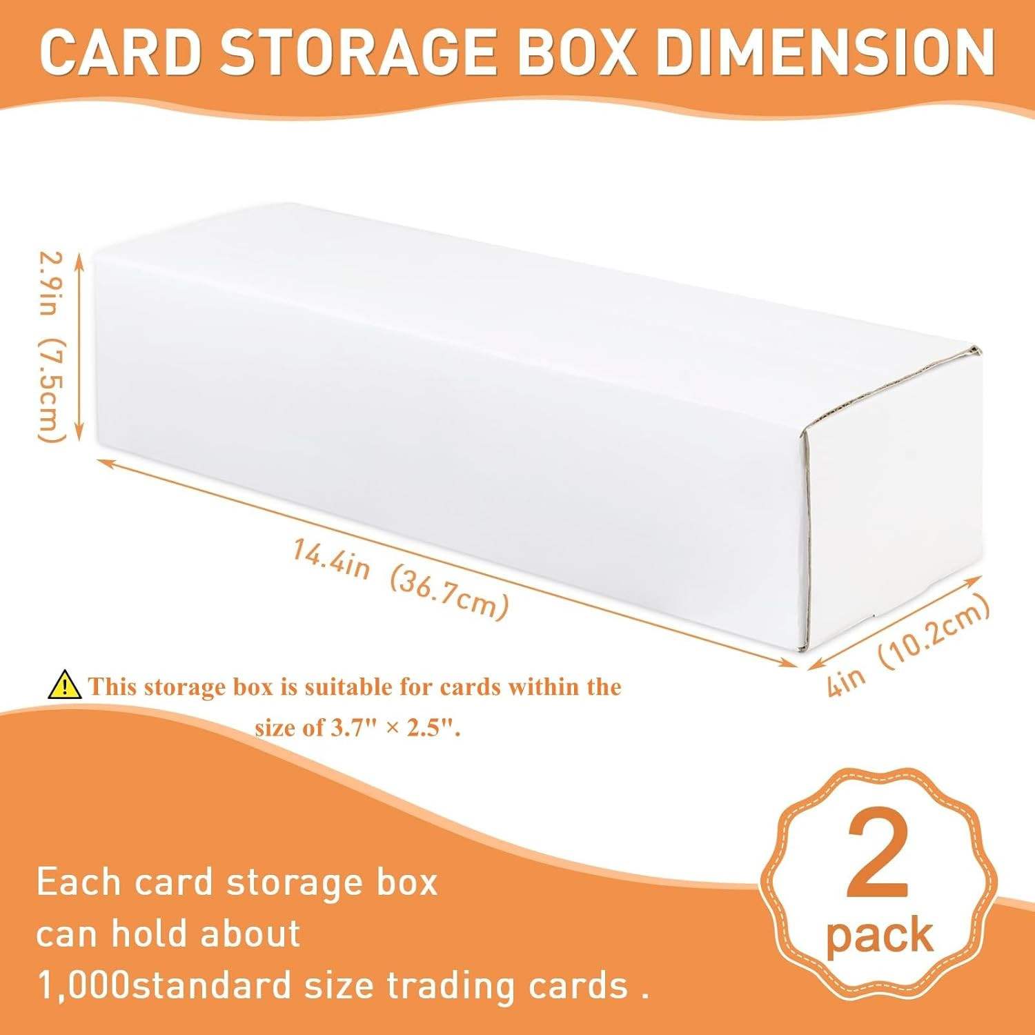 Card Storage Box,2-Pack • 1000 Count Card Box,Trading Card Storage Box for Tcg/M