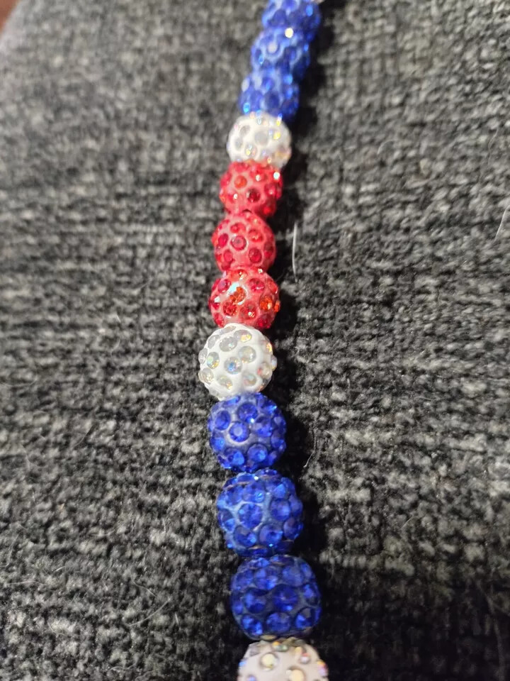 Philadelphia Phillies Beaded Necklace Inspired by Kyle Schwarber MLB Sparkly