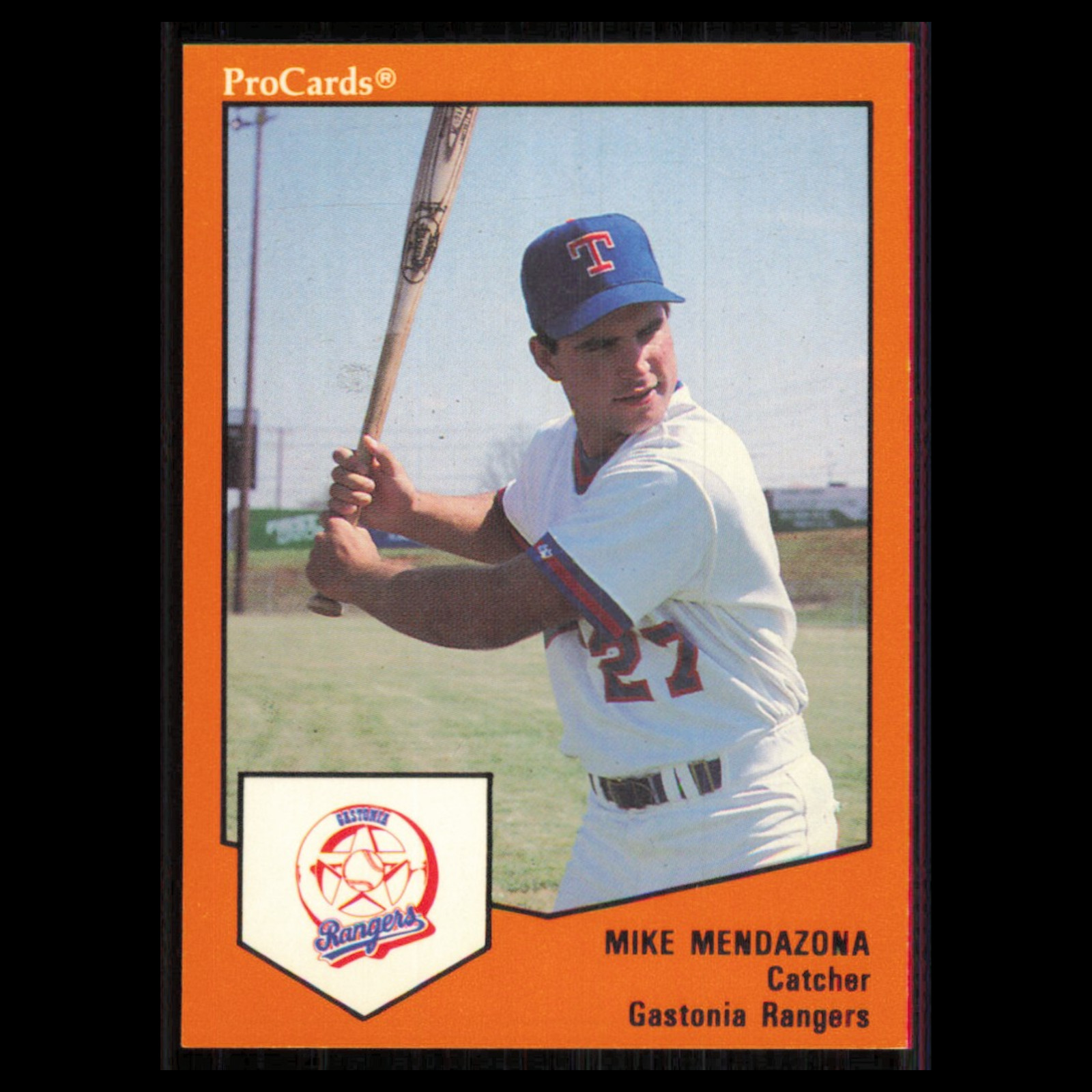 Mike Mendazona #1026 1989 ProCards Minor League Team Sets Gastonia Rangers Card