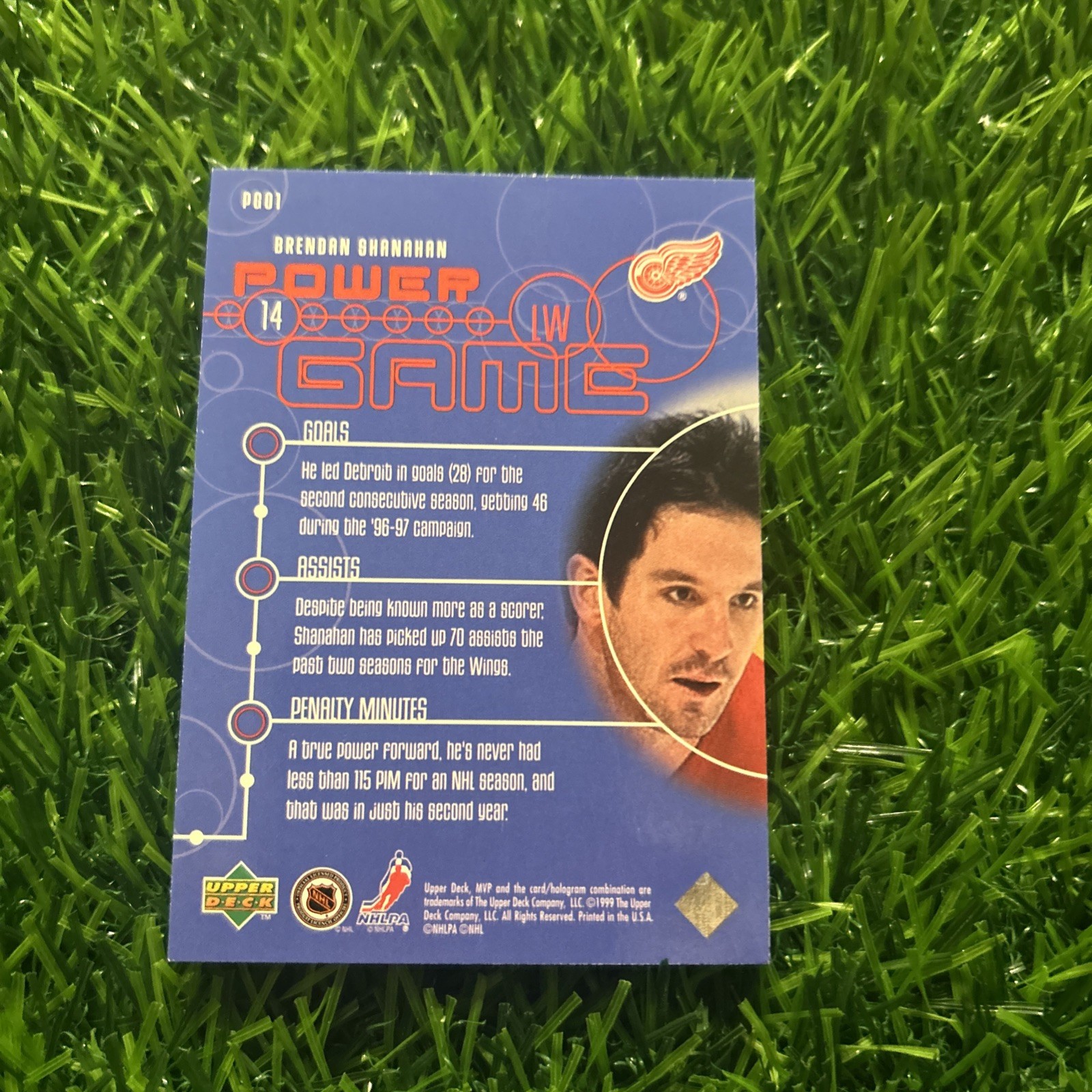 1998-99 Upper Deck MVP Power Game #PG1 Brendan Shanahan Detroit Red Wings H14