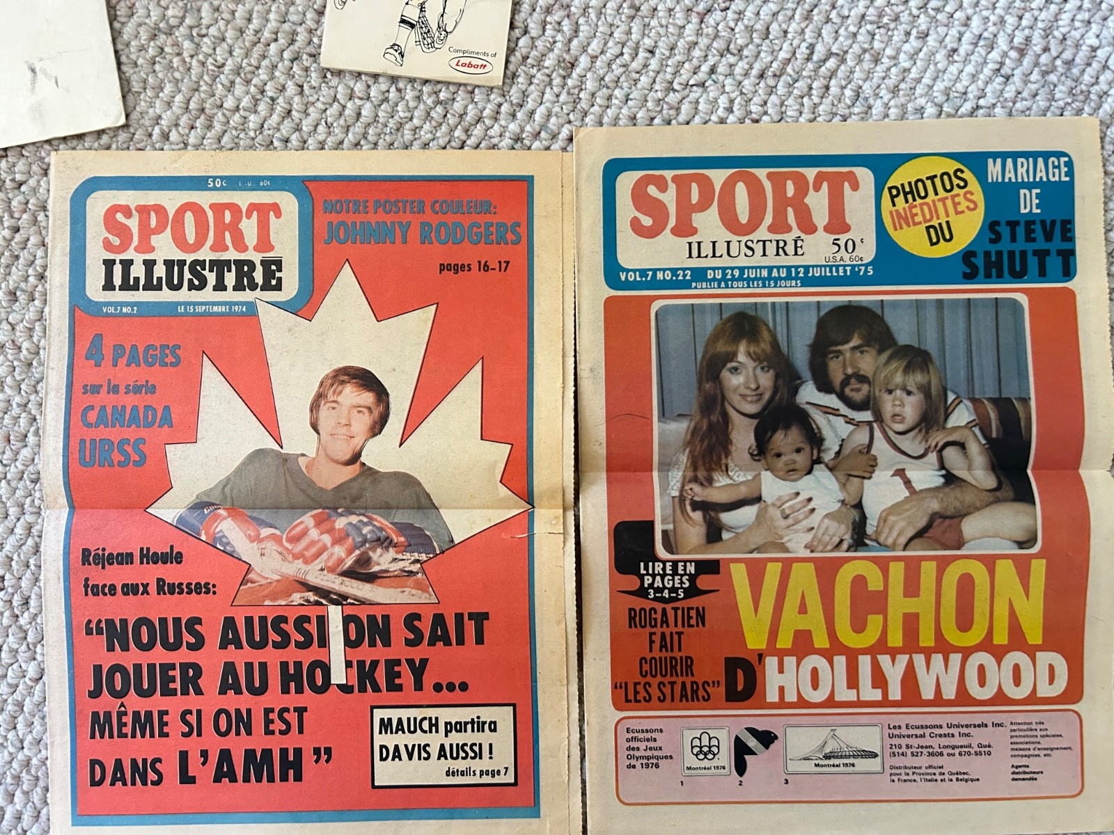 Rare 1974/1975 National Lacrosse League Memorabillia