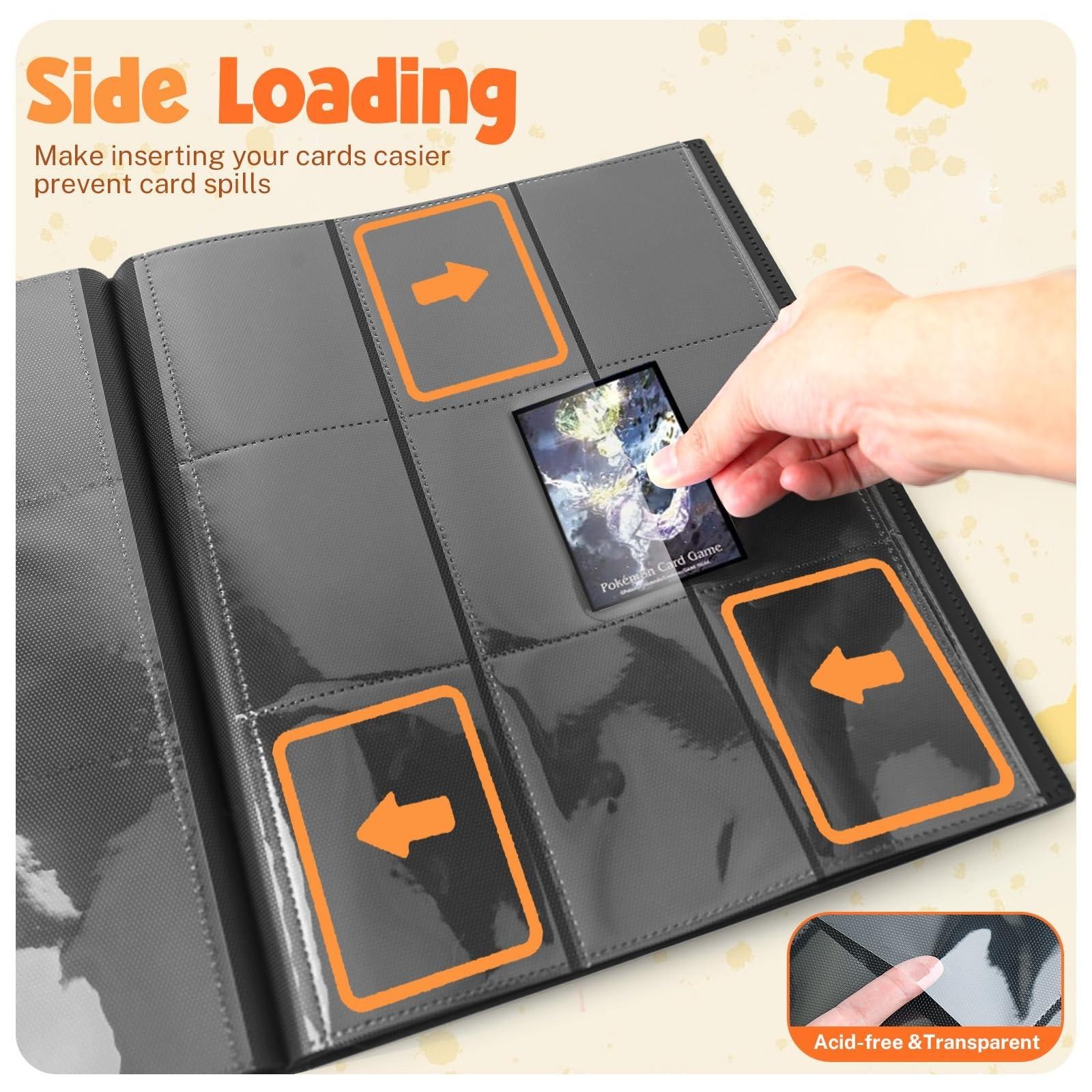 9 Pocket Trading Card Binder – 360 Card Album for MTG TCG Baseball Sports Cards.
