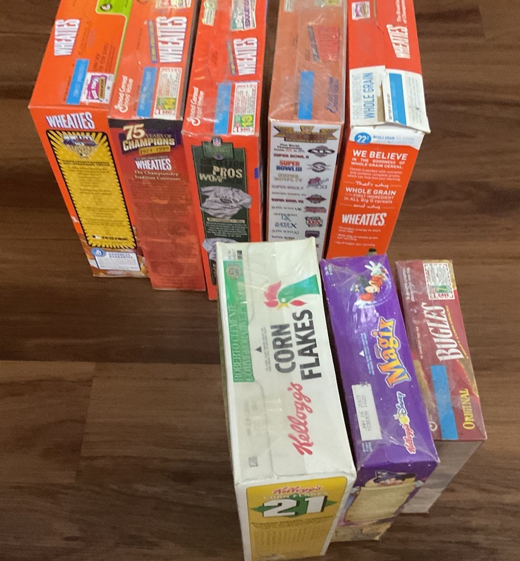 Sports memorabilia Wheaties Kellogg’s & General Mills Cereal Box Lot of 8