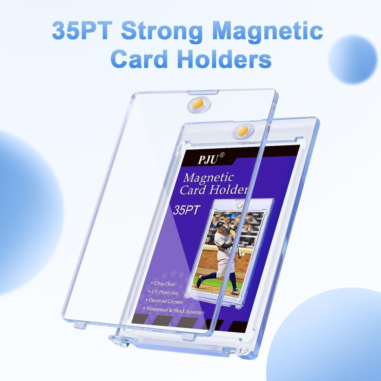 Clear Magnetic Card Holders – 35pt Thickness with U-V Protection, 30 Count